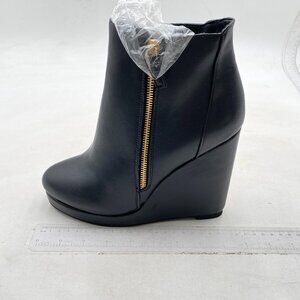 Women's Haley Wedge Ankle Bootie Black Shoes